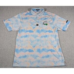 Bad Birdie Men‎ Shirt Medium Cotton Candy Watercolor Athletic Logo Performance